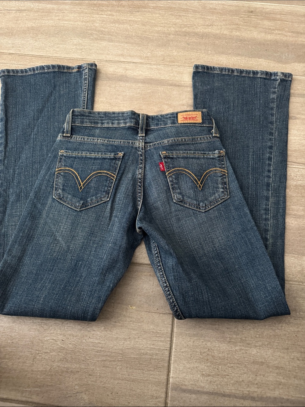 Levis 518 Superlow Stretch Bootcut SZ 0 Short Vintage Y2K Jeans - Picture 3 of 6